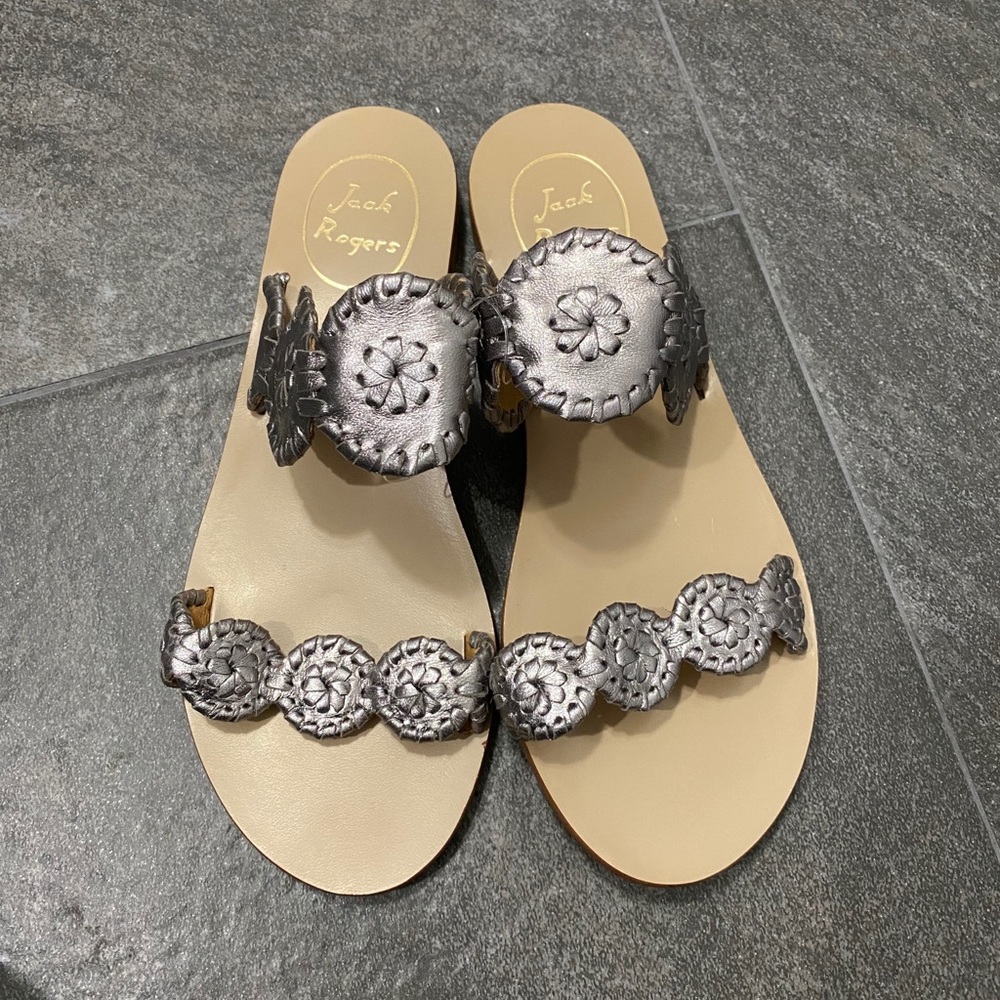 Jack Rogers Lauren Sandal Silver